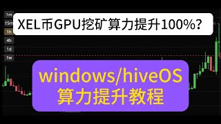 XELISXEL币GPU挖矿算力提升100教程  windowshiveOS算力提升教程 [upl. by Dammahom]