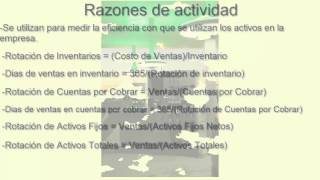 Razones Financieras Cálculo e interpretación de razones financieras [upl. by Wendeline]