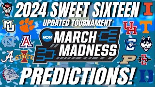 2024 March Madness UPDATED Tournament Predictions Before Sweet 16 [upl. by Docile]