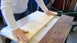 Veneering a curved table apron in a vacuum press [upl. by Eillil301]