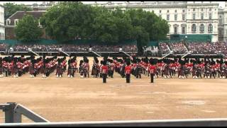 High quality Trooping the colour Colonels review 28th May 2011 Massed bands [upl. by Aikim]