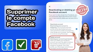 Suppression dun compte Facebook  Comment supprimer définitivement un compte Facebook [upl. by Hidie]