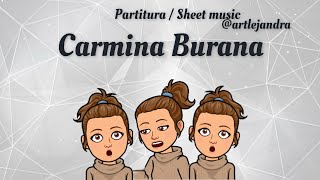 CARL ORFF  CARMINA BURANA O FORTUNA partiturasheet music [upl. by Pierette]