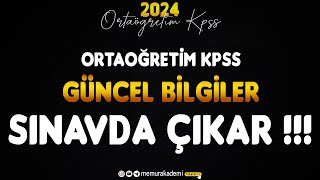 ORTA ÖĞRETİM KPSS GÜNCEL BİLGİLER SINAVDA BURDAN SORU GELİR [upl. by Jamima]