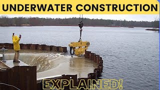 How Underwater Structures are Built Cofferdam Explained [upl. by Olivette]