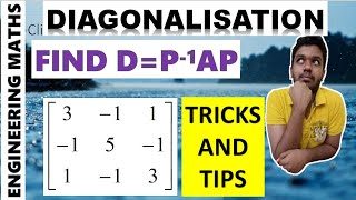 DIAGONALISATION OF 3x3STEP WISE EXPLANATIONTRICKS AND TIPSMATHSPEDIA [upl. by Notnarb286]