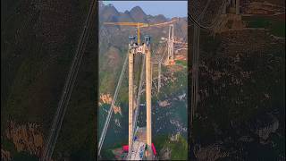 WORLDS TALLEST BRIDGE RECORD HUAJIANG GORGE BRIDGE CONSTRUCTION 花江峡谷大桥 bridge engineering [upl. by Maridel]