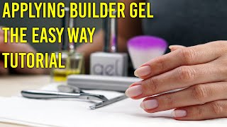 How to apply clear builder in a bottle BIAB Gel Nails Tutorial [upl. by Taber]