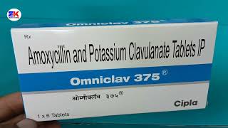 Omniclav 375 Tablet  Amoxicillin and Potassium Clavulanate Tablet  Omniclav 375mg Tablet Uses [upl. by Cherin]