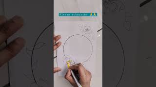 circle flower design front page drawingcard makingshortsdrawingart colouring [upl. by Neelyak472]