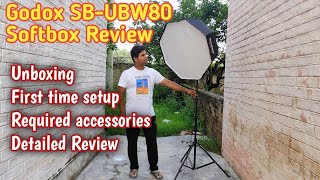 Godox Softbox unboxing and review  Godox Softbox setup  Godox SBUBW80 Octa Softbox for Speedlite [upl. by Yrahca968]