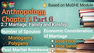 Anthropology Chapter 2  Part 6  Polygyny Polyandy PostMarital Residence Patrilocal [upl. by Nellek808]