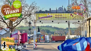 84 Stuttgarter Frühlingsfest 2024  Aufbau Blog 4 2632024  Clip by CoolKirmes [upl. by Arahd]