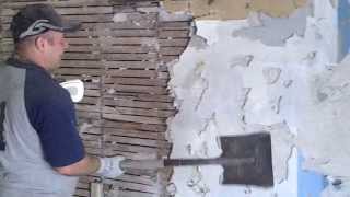 DIY how to remove lath and plaster part 1 Plaster [upl. by Douty252]