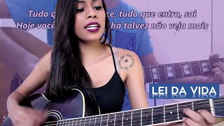 Karaokê Acústico Lei da Vida  Sabrina Lopes  Violão Instrumental com letra e cifra [upl. by Karleen]