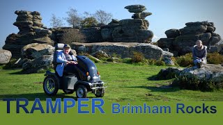 Tramper allterrain mobility scooter at Brimham Rocks [upl. by Ellives]