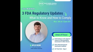 FDA Regulatory Updates Webinar Recording [upl. by Godard]