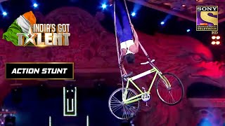 Cycle के ऊपर Stunts दिखा कर Contestant ने किया सबको Shock  Indias Got Talent Season 7Action Stunt [upl. by Gula]