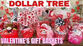 Dollar Tree Gift Baskets  Valentines Gift IDEAS 2021 [upl. by Fihsak]