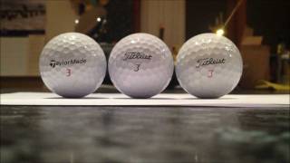 Golf Review Taylormad Penta TP vs Titleist Pro v1 vs Titleist Pro v1x [upl. by Eustacia]