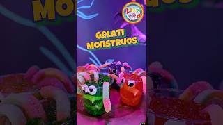 ¡Prepara Gelati  Monstruos facil rápido y divertido HalloweenSnacks Shorts Halloween Recetas [upl. by Gunthar]