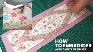 How to Embroider an Elegant Embroidered Table Runner [upl. by Emanuela]