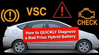 How to QUICKLY Diagnose a Bad Prius Hybrid Battery [upl. by Lekcim457]