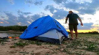 Acampando solo en la isla Pesca y cocina PESCA URBANA outdoor [upl. by Marsland935]