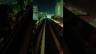 Punggol to Nibong LRT line A beautiful view at night lrt singapore shorts travel night views [upl. by Sherrer]