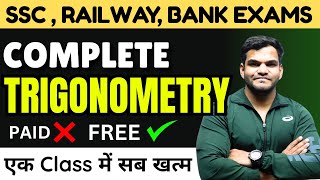 Complete Trigonometry In One Shot  Maths  Trigonometry For SSC Railway Banks  By Anant Sir [upl. by Sokin429]