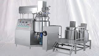 cosmetic lotion cream skin care products making machinery vacuum emulsifier آلات صنع الكريم [upl. by Anilec937]