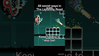 The Lightning Road all secret waysswag routes geometrydash gd shorts [upl. by Wain]