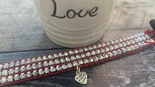 How to Make a Simple Sparkle Bracelet on a Bead Loom  Inspirations with Jewels [upl. by Glenda]