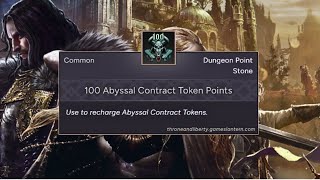 Abyssal Contract Tokens Guide  Throne and Liberty [upl. by Ahsiemal]