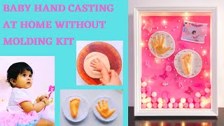 DIY 3D Baby Hand Casting Without Moulding PowderMaking Baby Hand amp Foot Impression DiyWithPranali [upl. by Verney]