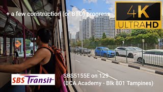 BTO Progress SBST Scania K230UB Euro V Batch 2 SBS5155E on 45 BCA Academy  Blk 801 Tampines [upl. by Anirahc]