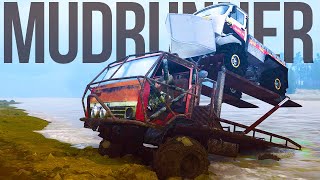 The Weirdest Modded Vehicles Ever  Playing In The Mud With Mudrunner Modded Vehicles [upl. by Ihsir530]