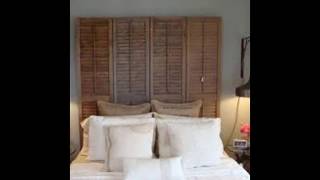 diy Shutter Headboard Ideas [upl. by Ahsilyt]