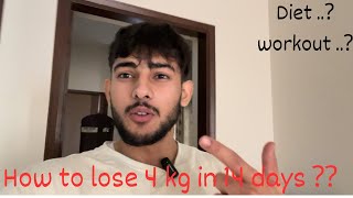 Lose 4kg in 2 weeks  weight lose challenge  14 days challenge  how to lose weight fast  Fat loss [upl. by Ecinreb]