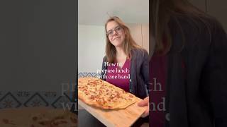 OneHanded Flammkuchen Easy Recipe Anyone Can Make 🦾 inclusion empowerment disabilityawareness [upl. by Quin]