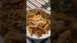 Pasta and garlic bread for husband 💘✨ shortsviral cooking pastarecipe easyrecipe [upl. by Tega732]