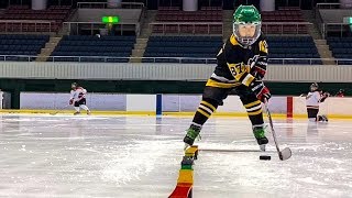 Hockey for Kids  Routine Handling Drill  7 yo Hockey Player [upl. by Renata]