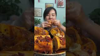 Braised Beef Bone Marrow  ASMR quotbig bitequot MUKBANG [upl. by Willard]