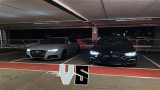 BMW M140i vs AUDI RS3 WHICH IS FASTER shocking rolling race [upl. by Cacka]