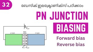 PN Junction Biasing  Basic Electronics  Malayalam [upl. by Glenda]