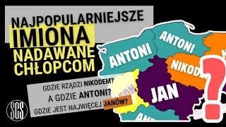 Najpopularniejsze imiona dla chłopców  Wojewódzka MAPA IMION [upl. by Lanita]