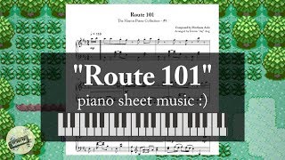 quotRoute 101quot from quotPokémon RSEquot  Piano Sheet Music D [upl. by Alael847]