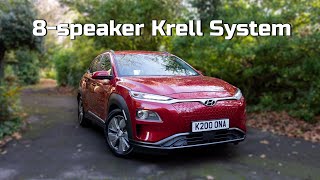 Hyundai Kona Electric audio review Eightspeaker Krell system  TotallyEV [upl. by Waite8]