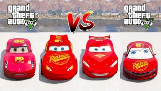 Lightning McQueen Vs Cars 2 McQueen Vs Giovanni Vs Jester McQueen In GTA 5 Who Will Be The Winner [upl. by Golden]