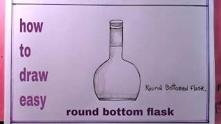 how to draw a round bottom flaskdrawing round bottom flask [upl. by Rebhun]